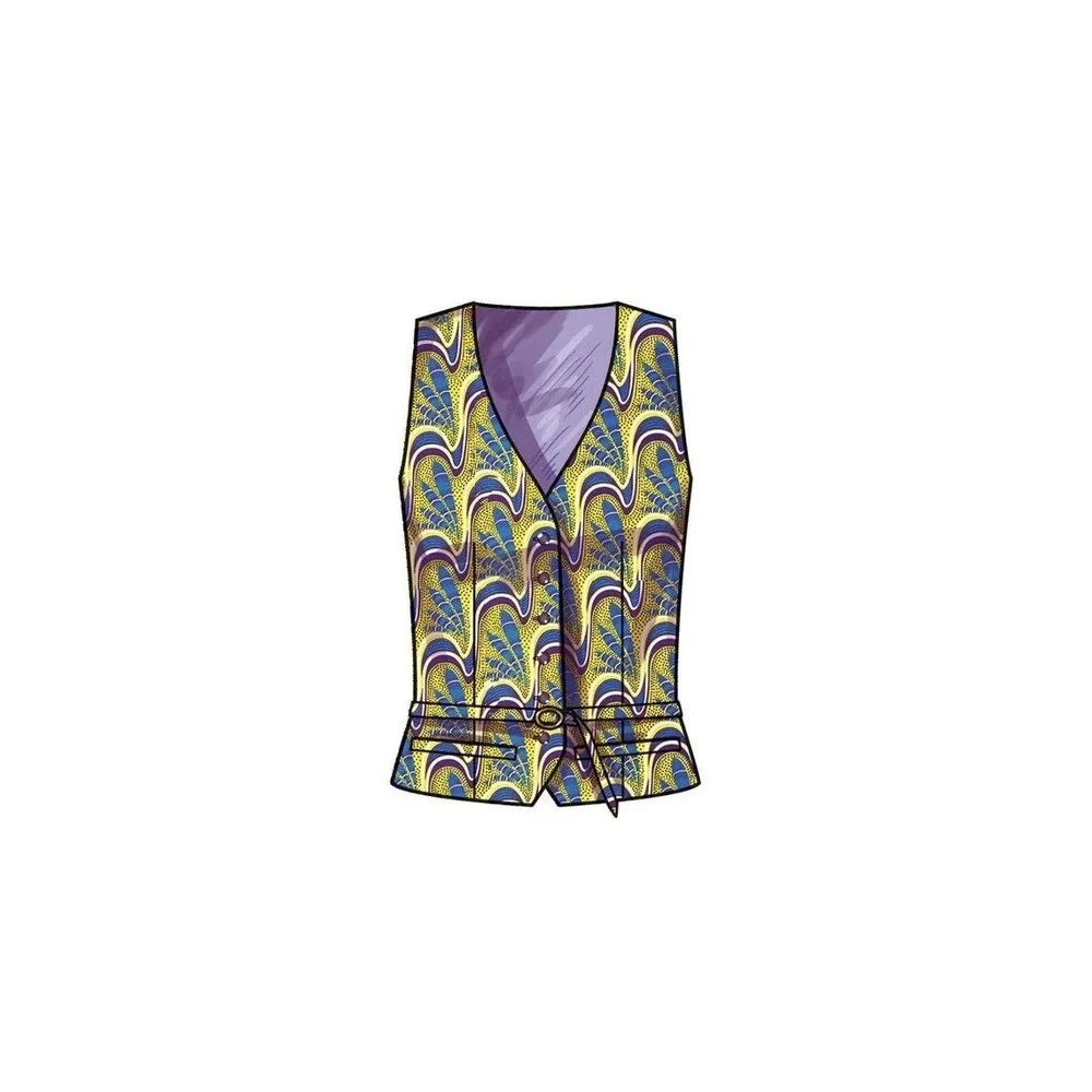 Simplicity S9689 Sewing Pattern‎ Misses Vest Tailored Pants Sizes 30W-38W Plus
